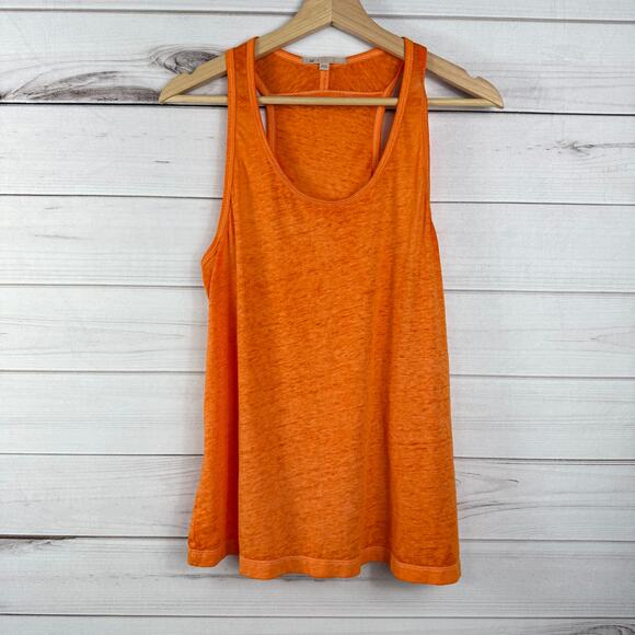 GAP‎ Orange Racerback Tank Top Burnout Tee Size M Womens - Picture 1 of 5